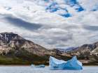 Disko Island seen from Sullorsuaq Strait. Greenland., Summer Art Print